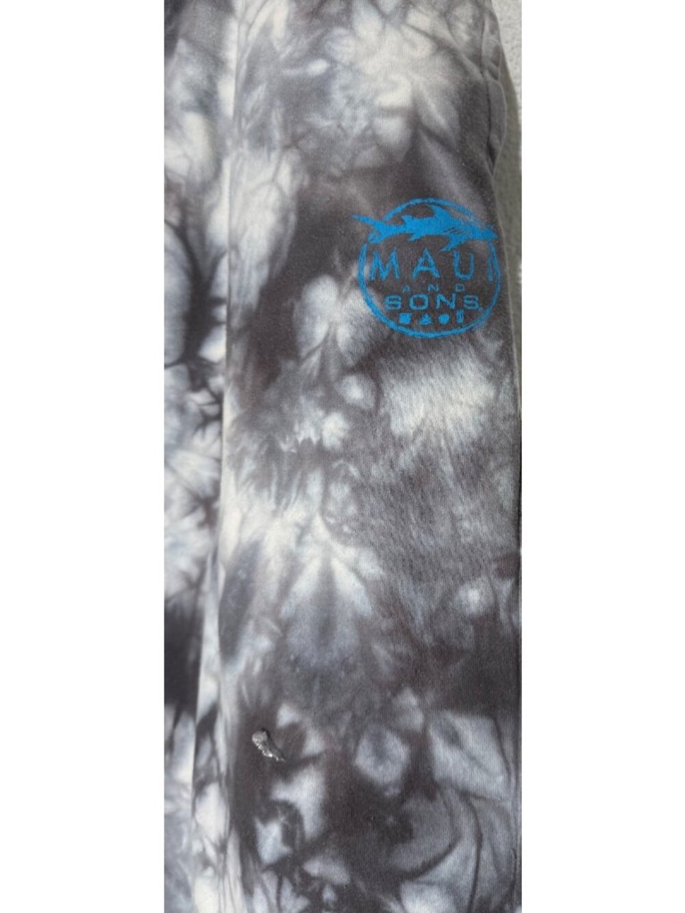 Maui And Sons Tie-Dye Jogger Sweatpants Black White Cotton Blend Drawstring XL - Picture 2 of 7